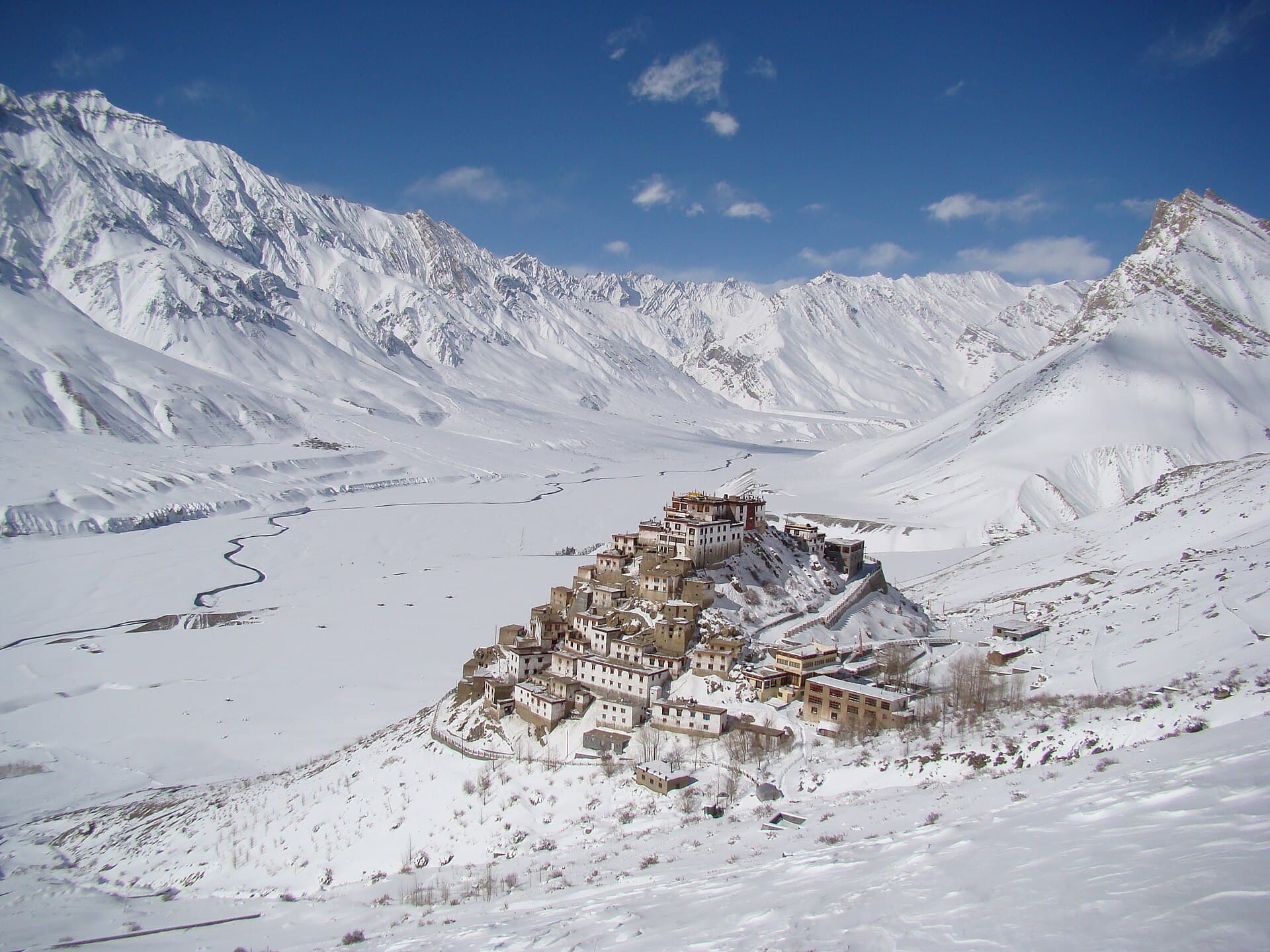 Key Monastery stepped up the hillside above the Spiti valley